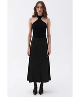 Nocturne Women's Elastic Waisted Midi Skirt