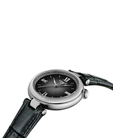Tissot Women's Swiss Desir Black Leather Strap Watch 28mm