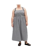 City Chic Plus Cute Gingham Maxi Dress
