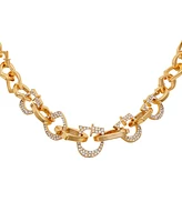 Guess Gold-Tone Pave G Link Chain Necklace, 16" + 2" extender