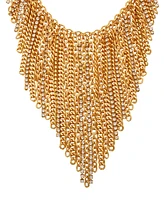 Guess Gold-Tone Multi Chain Bib Necklace, 16" + 2" extender