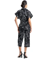 Natori Women's Floral-Embroidered Jumpsuit