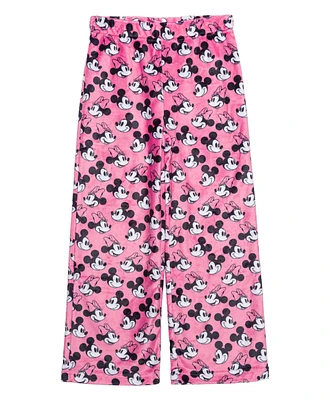 Disney Big Girls Mickey and Minnie Plush Lounge Pant