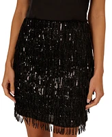 Adrianna by Papell Women's Sequinned-Fringe Mini Dress