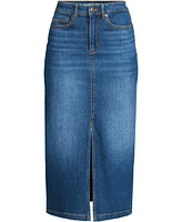 Lands' End Women's Soft Denim Midi Column Skirt