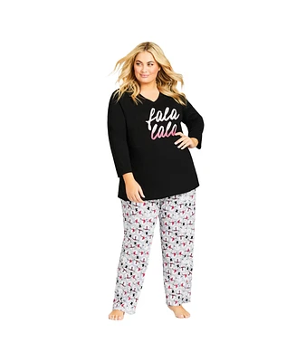 Avenue Women's Plus Fa La Sleep Top