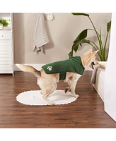 Bone Dry Terry Microfiber Pet Robe Embroidered Paw Print