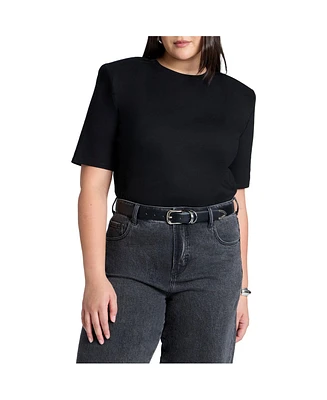 Eloquii Plus Dramatic Shoulder Tee