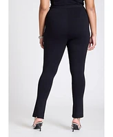 Eloquii Plus Size Legging With Zipper Slit Hem