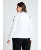 Eloquii Plus Size Seam Detail Top