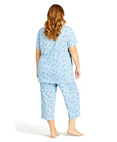 Avenue Plus Bunny Button Up Sleep Top