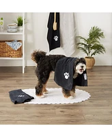 Bone Dry Microfiber Pet Towel Set 3 Piece Embroidered Paw Print