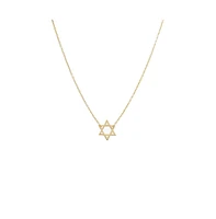 Solid Star of David Necklace 14K