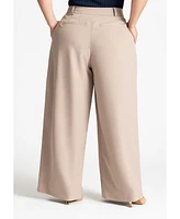 Eloquii Women's Plus The Fluid Crepe Wide Leg Pant