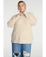 Eloquii Elements Women's Plus Size Turtleneck Sweater