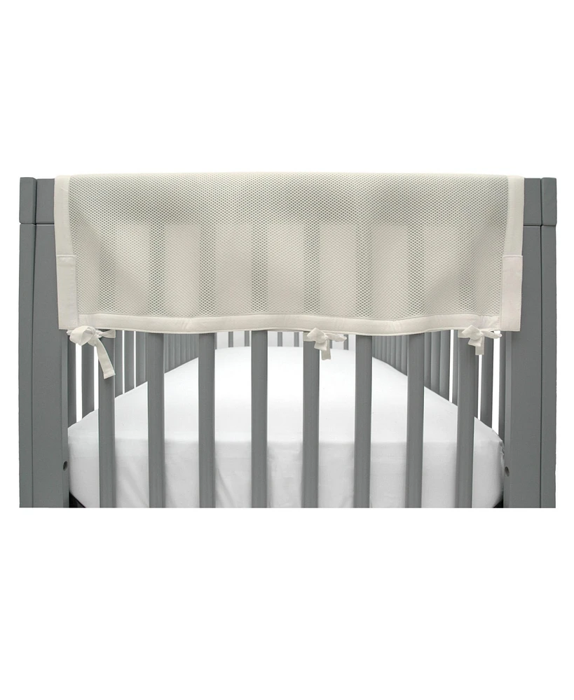 BreathableBaby Breathable Mesh Crib RailGuard Teething Cover, 27" Short Panel (2-Pack)