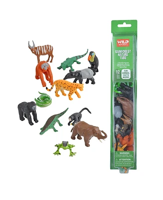 Wild Republic Nature Tube Rainforest Figurines, 12 Pieces