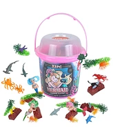 Wild Republic Bucket Mermaid Figurines, 33 Pieces