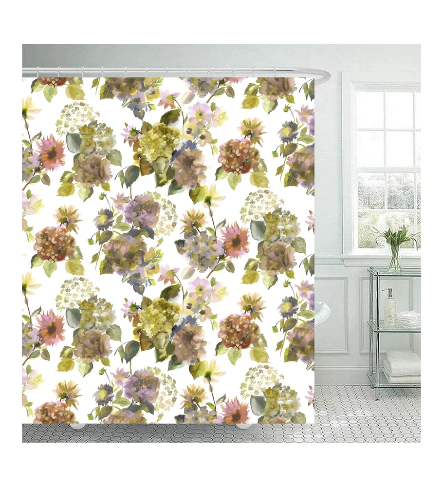 Designers Guild Palace Flower Birch Shower Curtain, Extra Long, 72'' x 108''