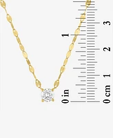 Forever Grown Diamonds Lab-Grown Diamond Necklace (1/4 ct. t.w.) Sterling Silver or 14k Gold-Plated Silver, 16" + 2" extender