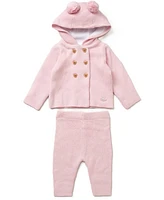 Rock-a-Bye Baby Boutique Girls Jacket and Trouser Knitted, 2-Piece Set
