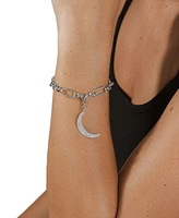 Sterling Forever Cubic Zirconia Crescent Moon Charms