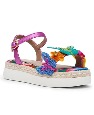 Betsey Johnson Little and Big Girls Emery Platform Butterfly Sandal