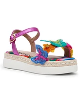 Betsey Johnson Little and Big Girls Emery Platform Butterfly Sandal