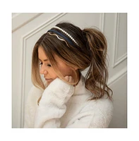 Headbands of Hope Headband Set - Blue + Pearl + Gold