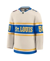 Fanatics Men's Jordan Binnington Cream St. Louis Blues 2025 Nhl Winter Classic Premium Player Jersey