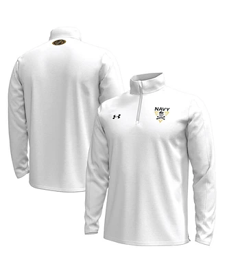 Under Armour Men's White Navy Midshipmen 2024 Rivalry Quarter-Zip Top