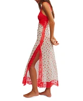 Free People Women's Suddenly Fine Floral Mesh & Lace Nightgown