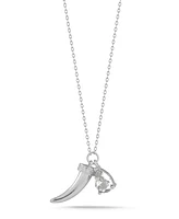 Rachel Zoe Sterling Silver Horn Pendant Necklace