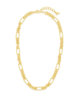 Sterling Forever Fianna Mixed Chain Link Necklace