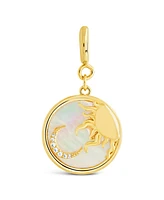 Sterling Forever Sun and Moon Mother of Pearl Charms