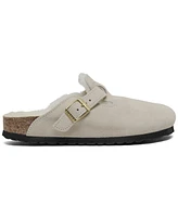 Birkenstock Women's Boston Shearling Suede Leather Clogs from Finish Line