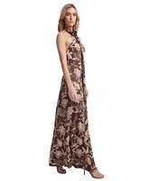 Dress the Population Women's Olivia Floral-Print Low-Back Gown