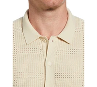 Perry Ellis Men's Open Stitch Jacquard Shirt