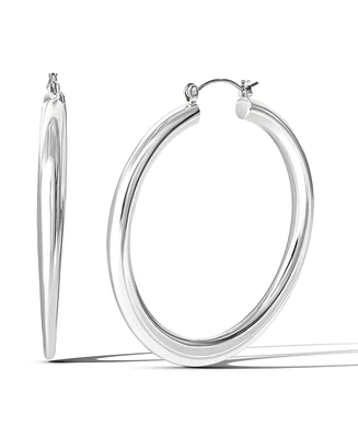 Jessica Simpson Silver-Tone Hoop Earrings – Classic Statement Hoops