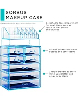 Sorbus Clear Cosmetic Makeup Organizer Case & Display - Spacious Design - Great for Dresser, Bathroom, Vanity & Countertop