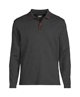 Lands' End Men's Long Sleeve Tipped Polo