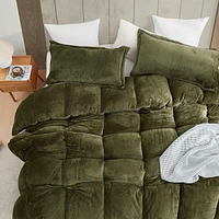 Thicker Than Thick - Coma Inducer Comforter Set - Down Alternative Ultra Plush Filling - Winter Moss