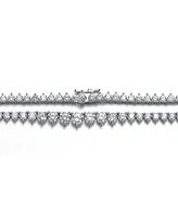 Rachel Glauber Stylish Cubic Zirconia Graduated Tennis Chain Necklace