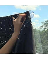 Sun Zero Lights Out Stars Starry Night Portable Travel 100% Blackout Rod Pocket Curtain Panel