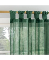Krista Holiday Twist Tab Sheer Tab Top Curtain Panel