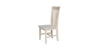 Slickblue Set of 2 - Mission Style Unfinished Wood Dining Chair with High Back