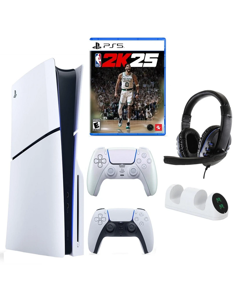 PlayStation PS5 Slim with Nba 2K25, Extra Controller & Accessories