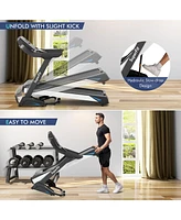 Gymax 4.75HP Folding Treadmill Gym Exercise Machine w/ Auto Incline Led Screen