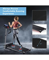 Gymax Folding Treadmill 1100W Electric Motorized Running Jogging Walking Machine