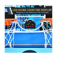 SereneLife Dual Shot Basketball Arcade Game with Led Scoreboard, Indoor/Outdoor